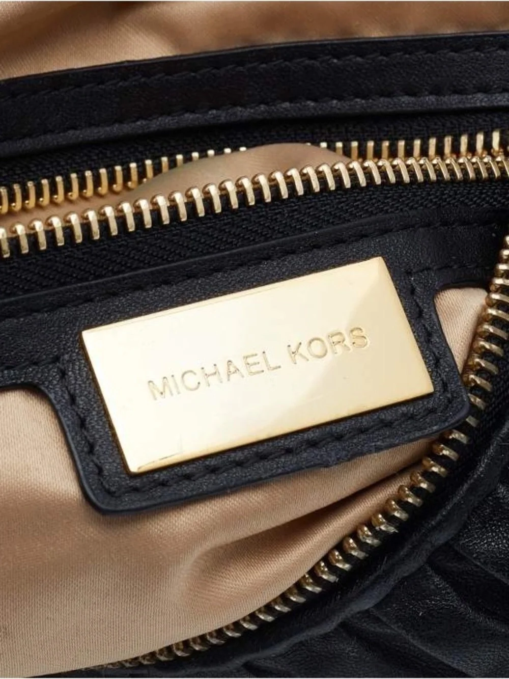Michael Kors Collection Skorpios Crescent Pleated Black Leather hobo bag
